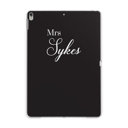 Personalised Mrs Or Mr Bride Apple iPad Silver Case