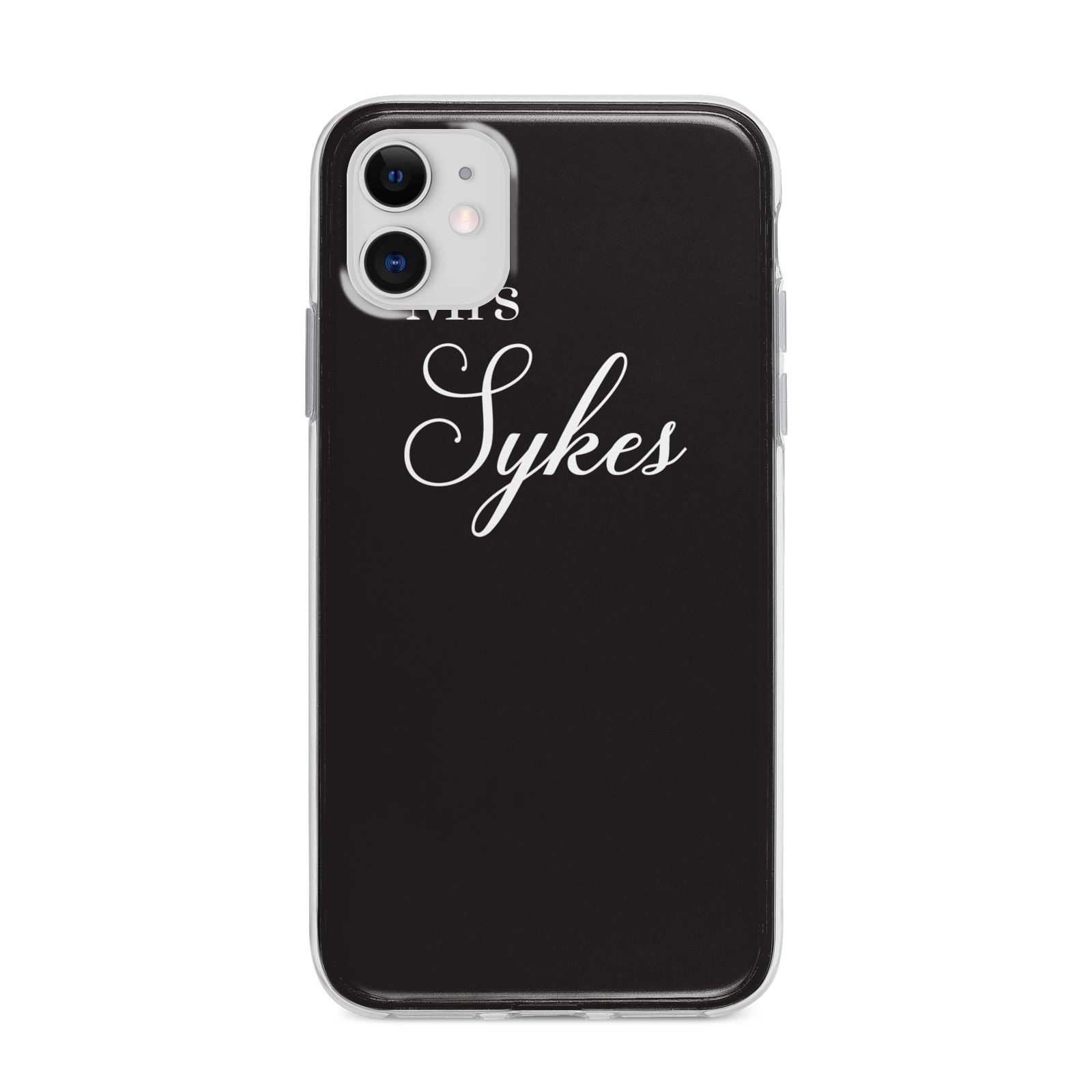 Personalised Mrs Or Mr Bride Apple iPhone 11 in White with Bumper Case