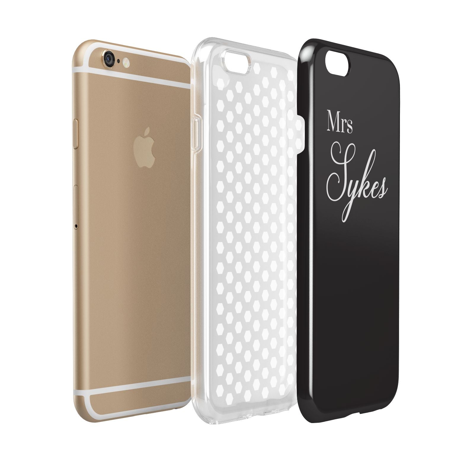 Personalised Mrs Or Mr Bride Apple iPhone 6 3D Tough Case Expanded view