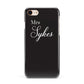 Personalised Mrs Or Mr Bride Apple iPhone 7 8 3D Snap Case