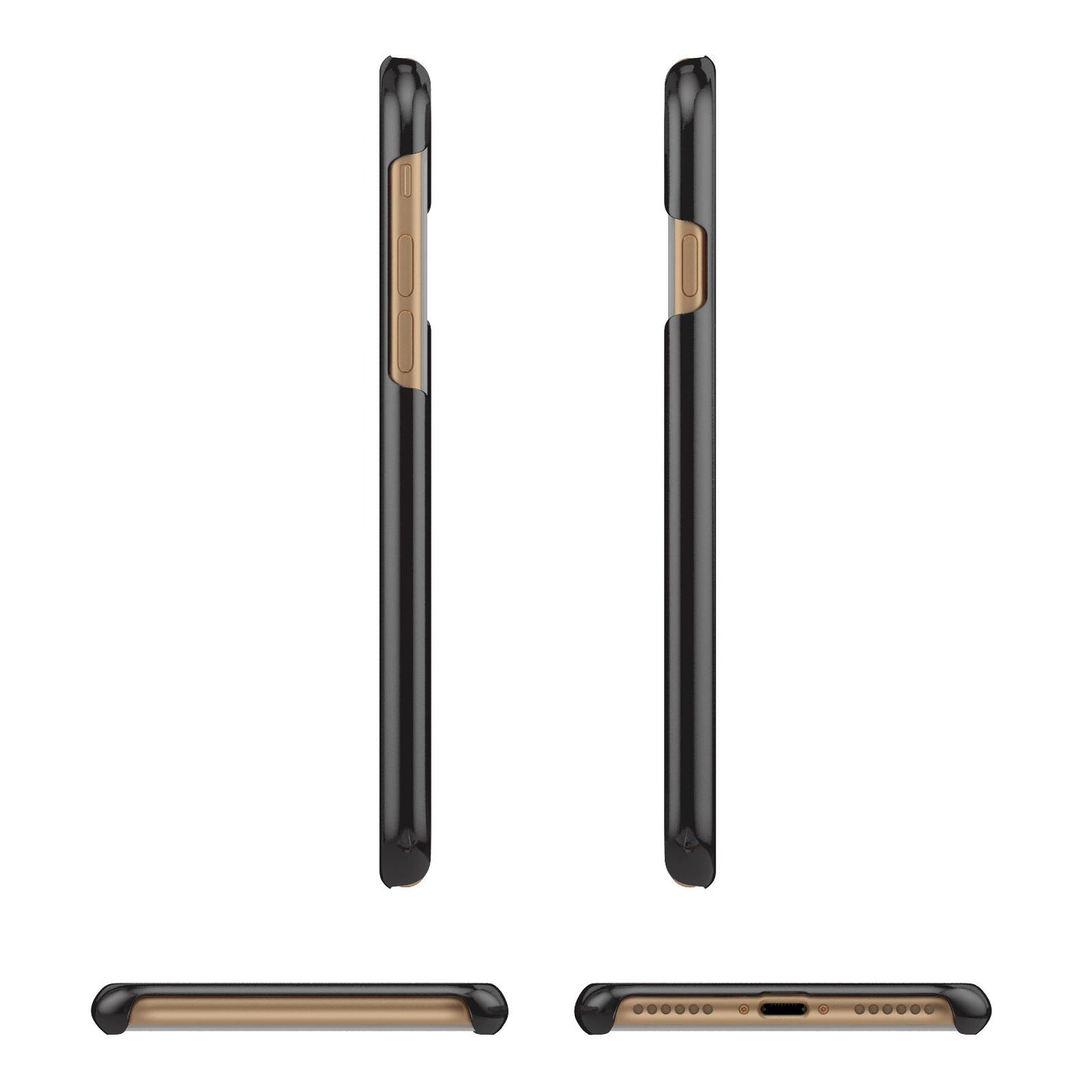 Personalised Mrs Or Mr Bride Apple iPhone 7 8 3D Wrap Snap Case Angled Images