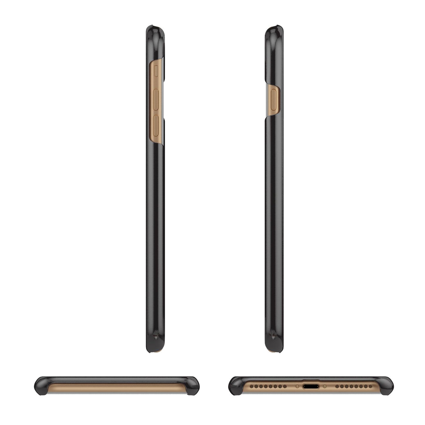 Personalised Mrs Or Mr Bride Apple iPhone 7 Plus 3D Wrap Snap Case Angled Images