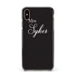 Personalised Mrs Or Mr Bride Apple iPhone Xs Max Impact Case Black Edge on Gold Phone