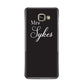 Personalised Mrs Or Mr Bride Samsung Galaxy A3 2016 Case on gold phone