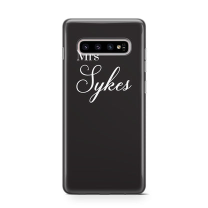 Personalised Mrs Or Mr Bride Samsung Galaxy S10 Case