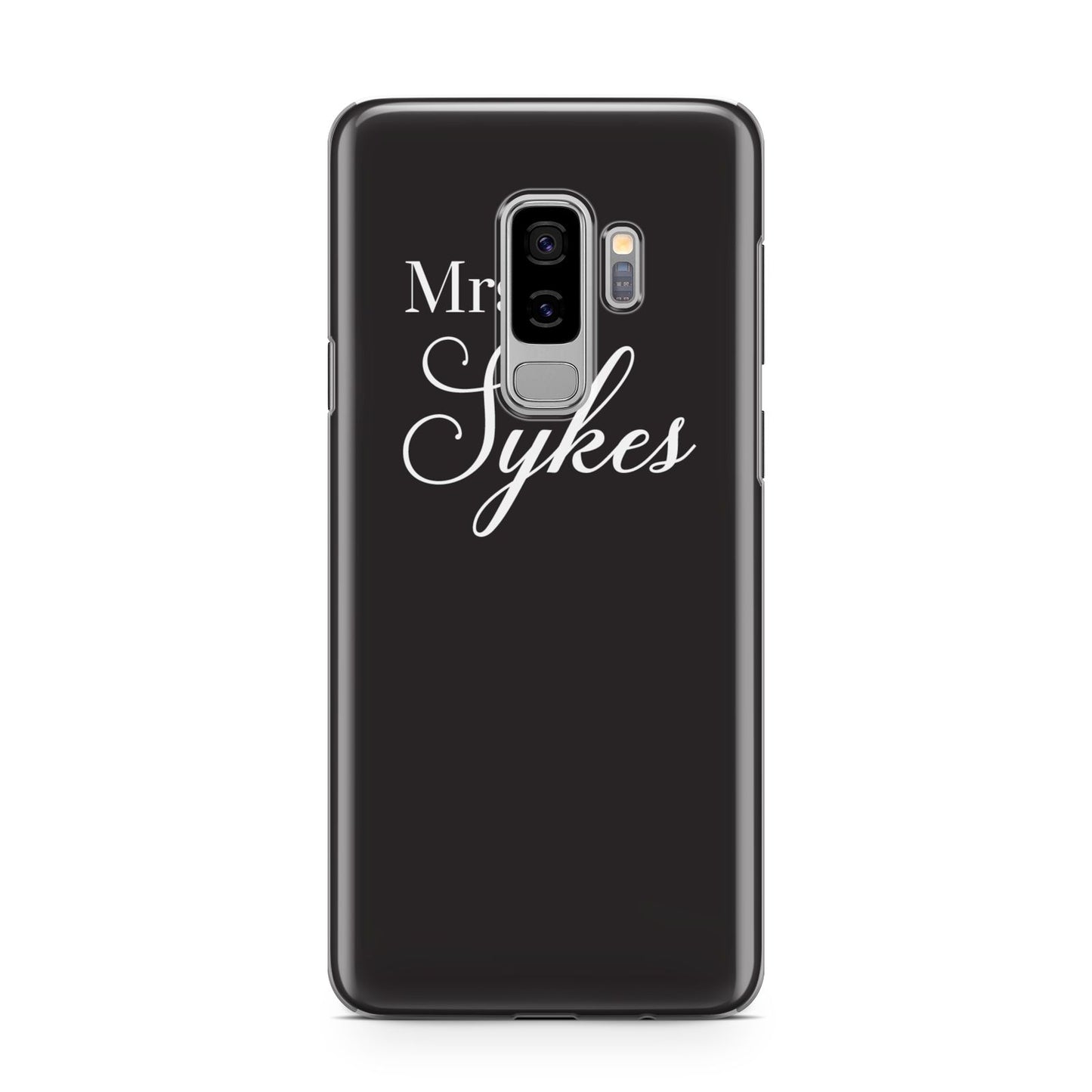 Personalised Mrs Or Mr Bride Samsung Galaxy S9 Plus Case on Silver phone