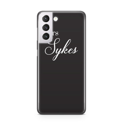 Personalised Mrs Or Mr Bride Samsung S21 Case