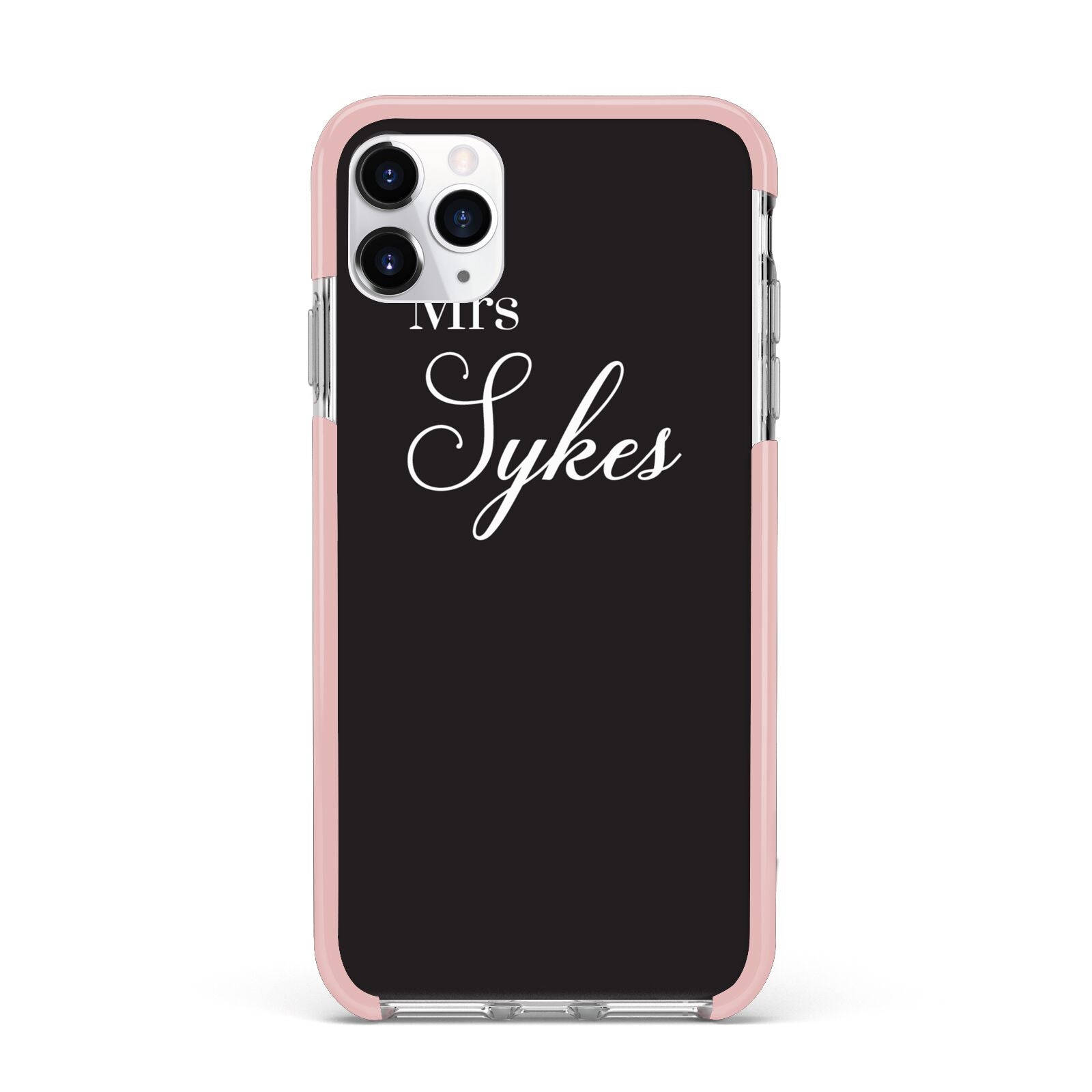 Personalised Mrs Or Mr Bride iPhone 11 Pro Max Impact Pink Edge Case