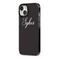 Personalised Mrs Or Mr Bride iPhone 13 Black Impact Case Side Angle on Silver phone