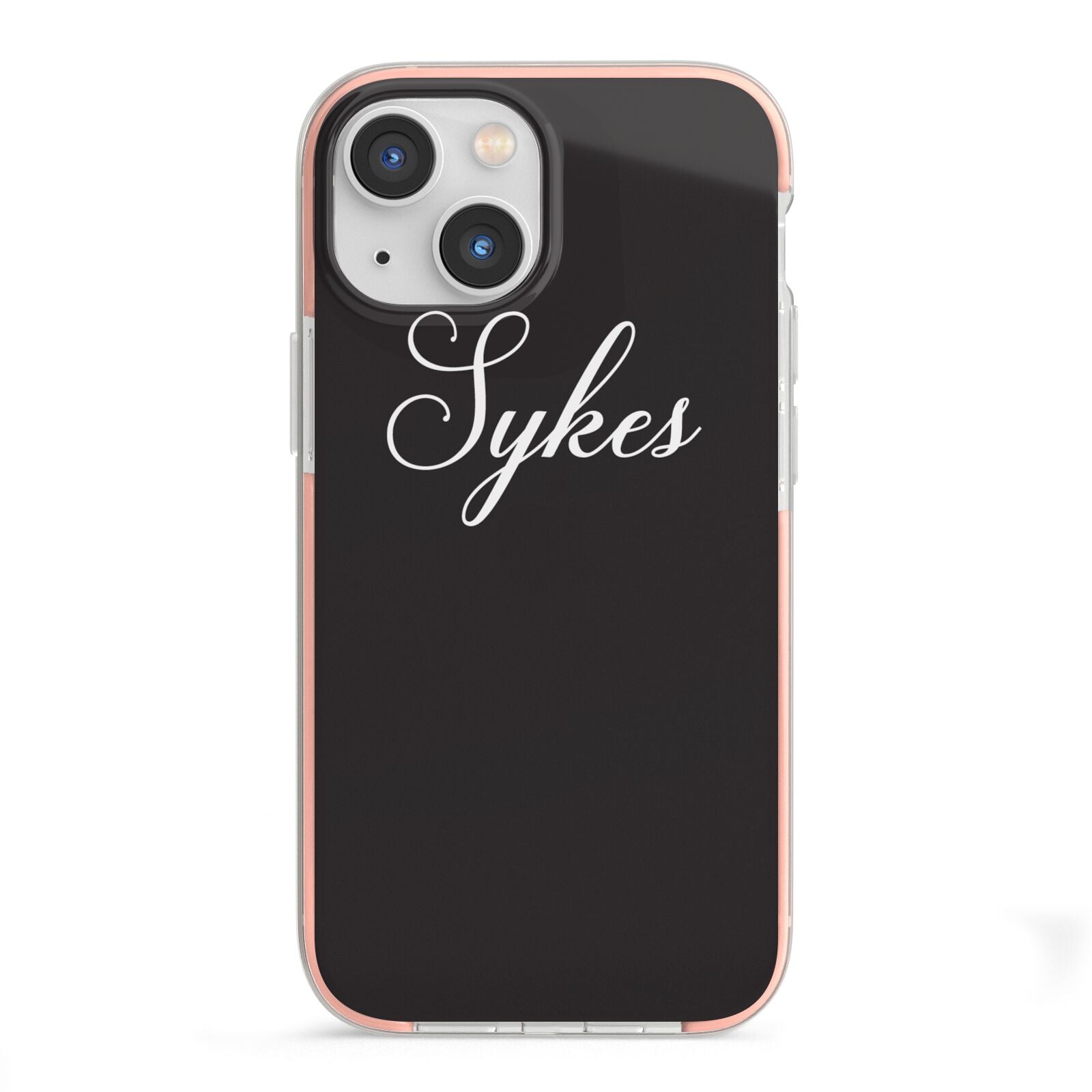 Personalised Mrs Or Mr Bride iPhone 13 Mini TPU Impact Case with Pink Edges