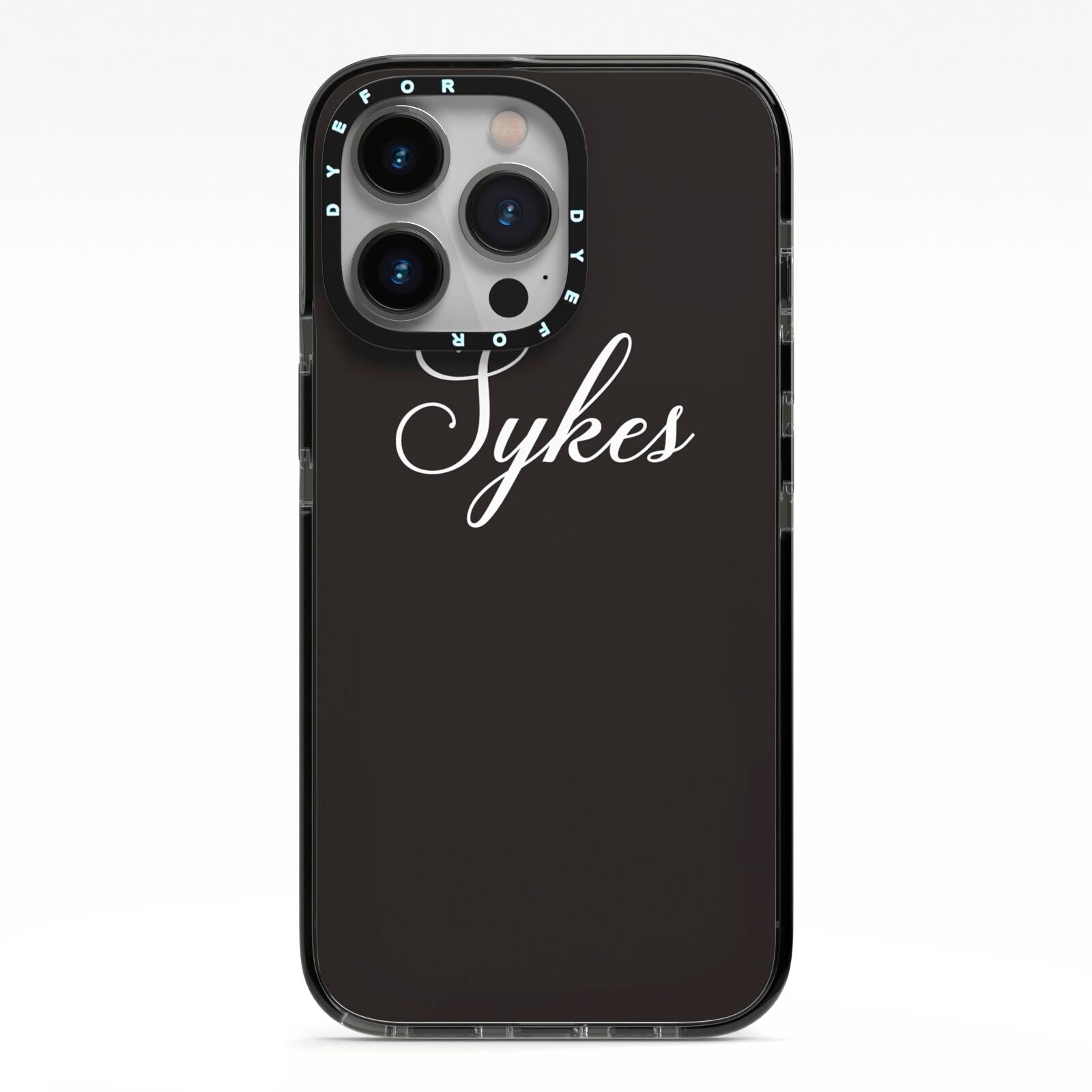 Personalised Mrs Or Mr Bride iPhone 13 Pro Black Impact Case on Silver phone