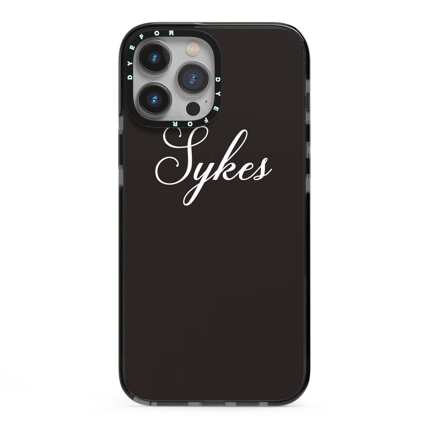 Personalised Mrs Or Mr Bride iPhone 13 Pro Max Black Impact Case on Silver phone