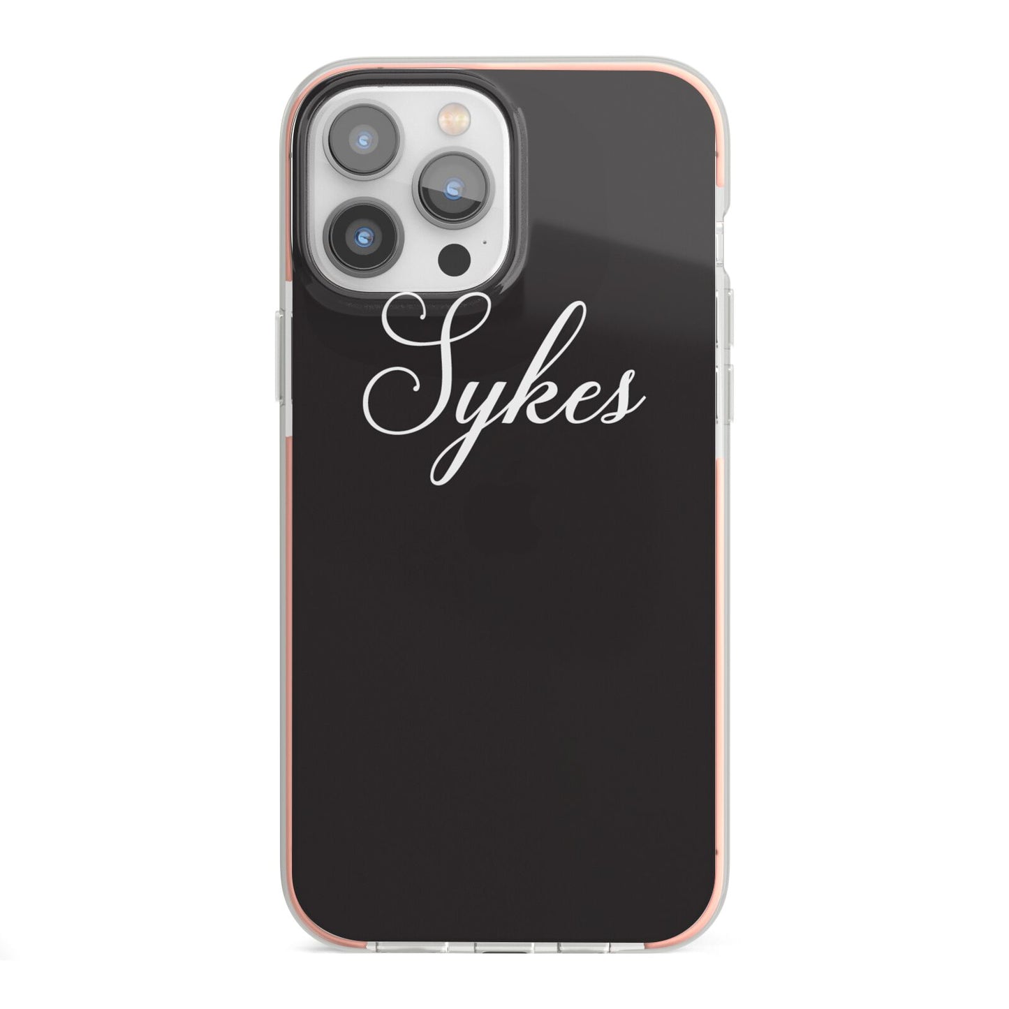 Personalised Mrs Or Mr Bride iPhone 13 Pro Max TPU Impact Case with Pink Edges