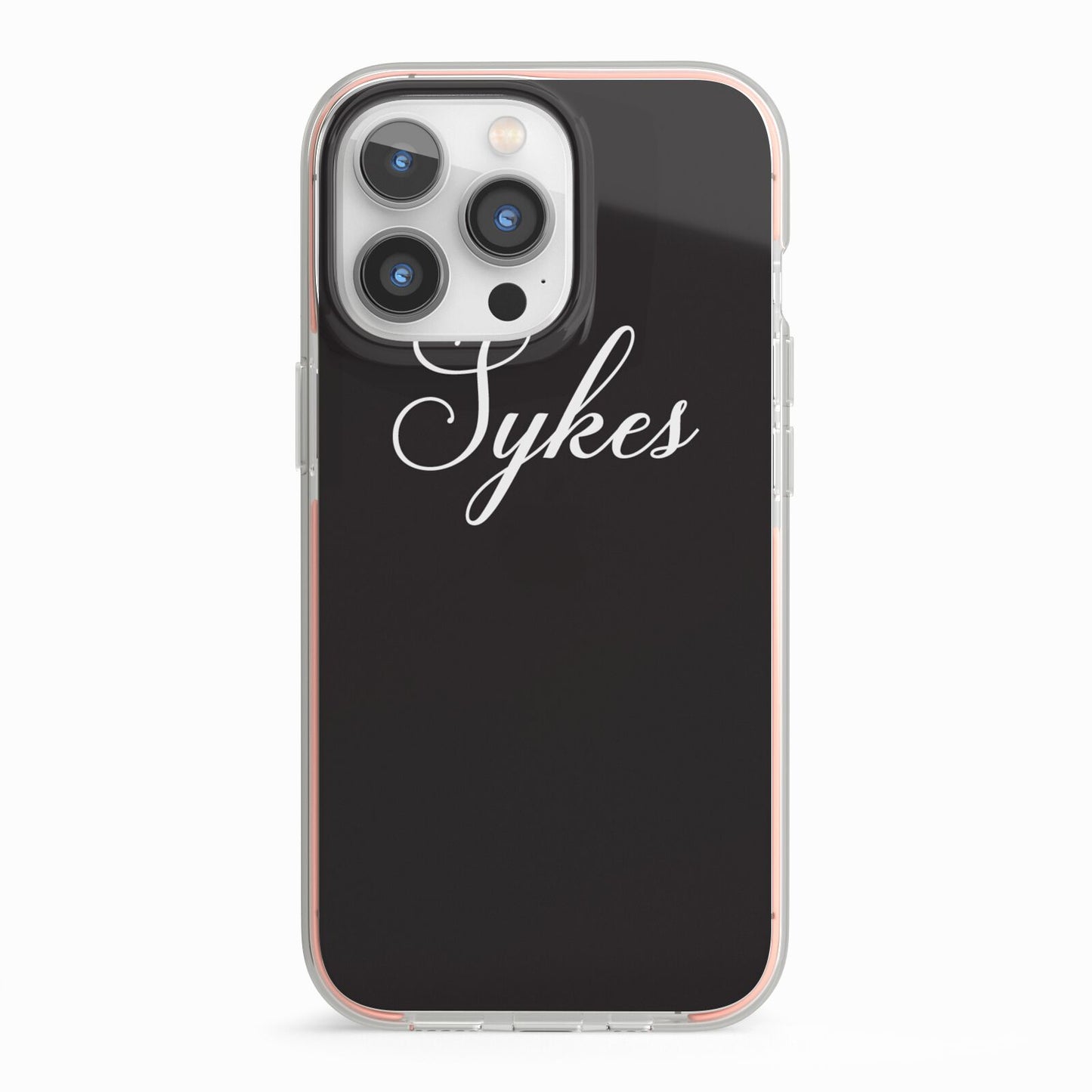 Personalised Mrs Or Mr Bride iPhone 13 Pro TPU Impact Case with Pink Edges