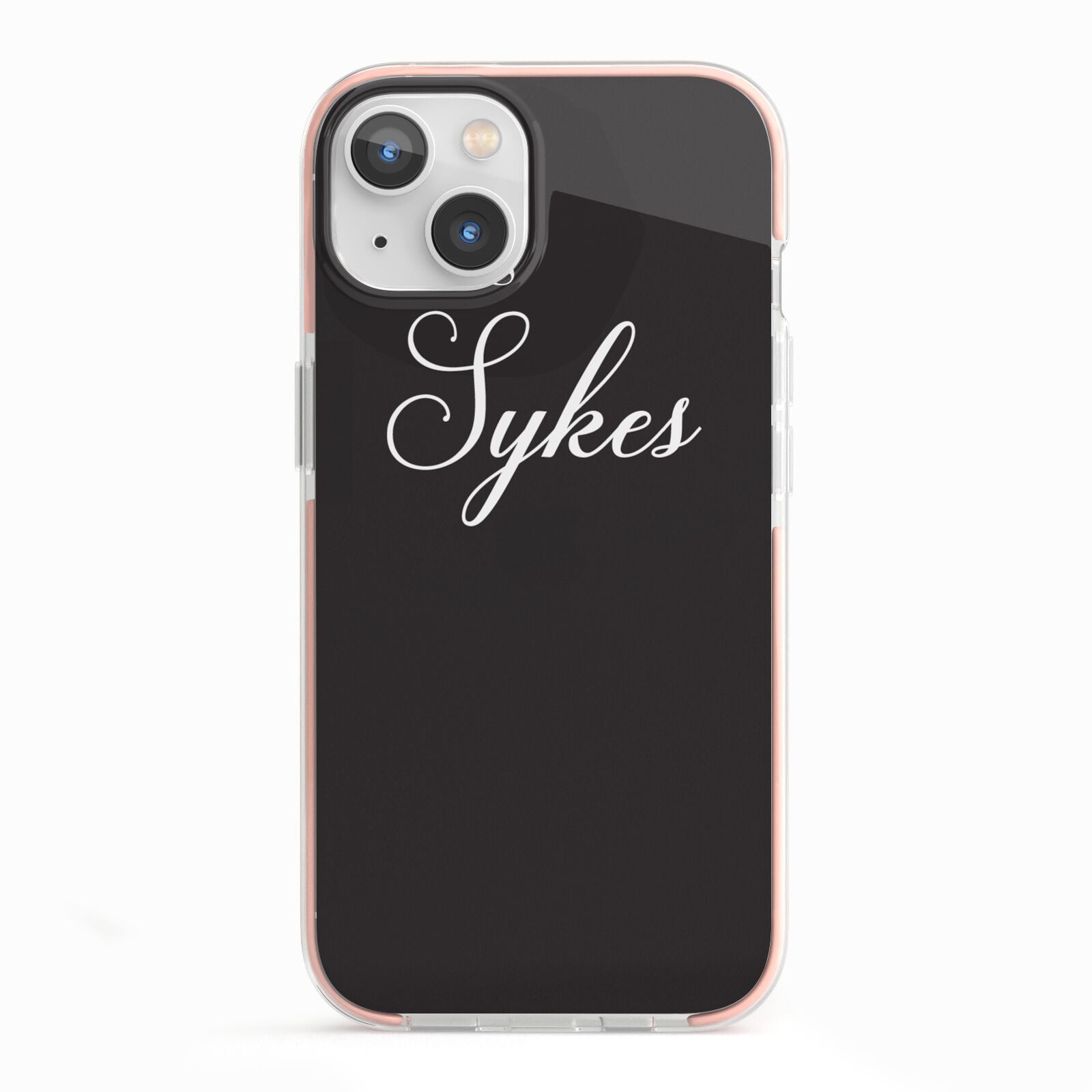 Personalised Mrs Or Mr Bride iPhone 13 TPU Impact Case with Pink Edges