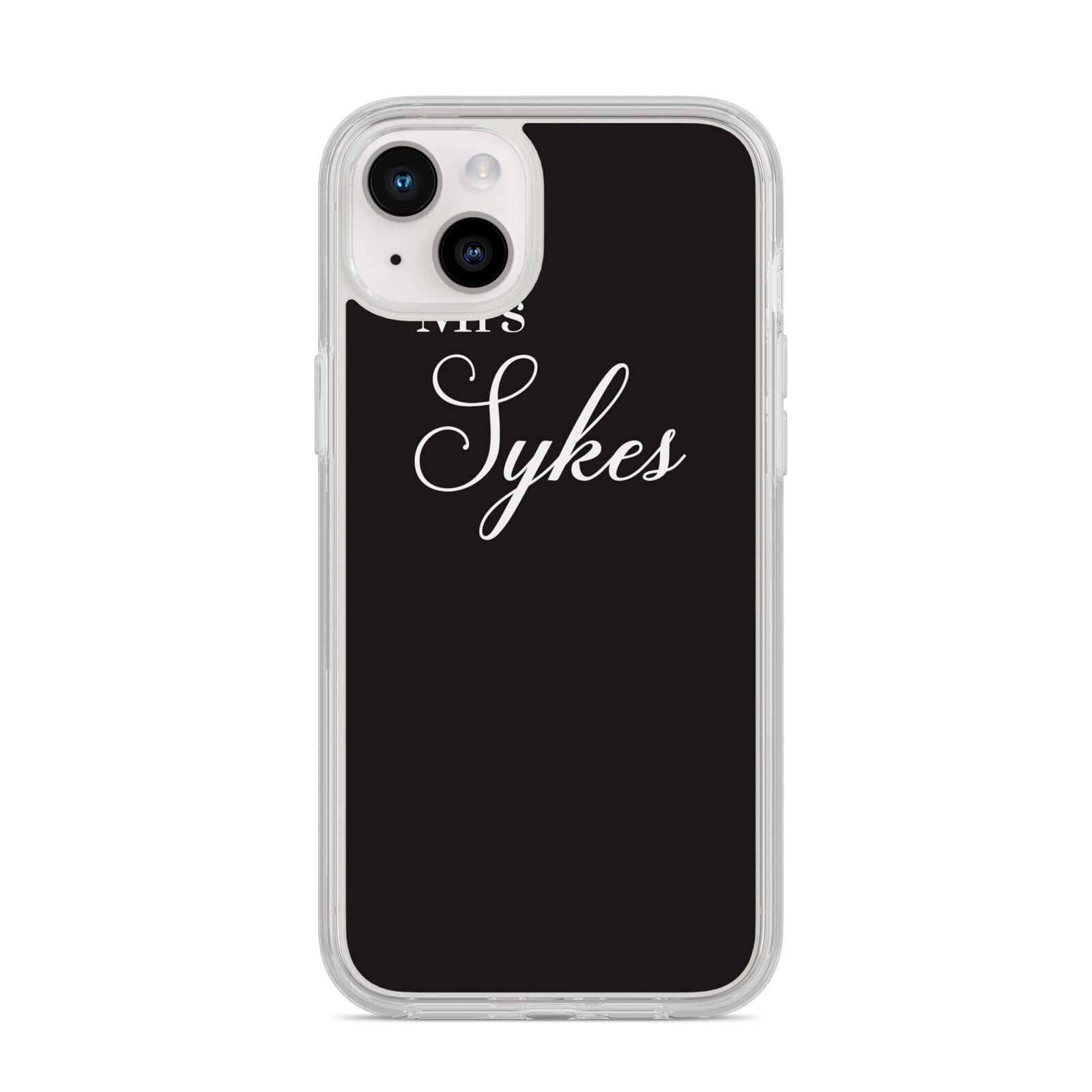 Personalised Mrs Or Mr Bride iPhone 14 Plus Clear Tough Case Starlight