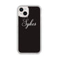 Personalised Mrs Or Mr Bride iPhone 14 Plus Glitter Tough Case Starlight