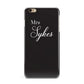 Personalised Mrs Or Mr Bride iPhone 6 Plus 3D Snap Case on Gold Phone