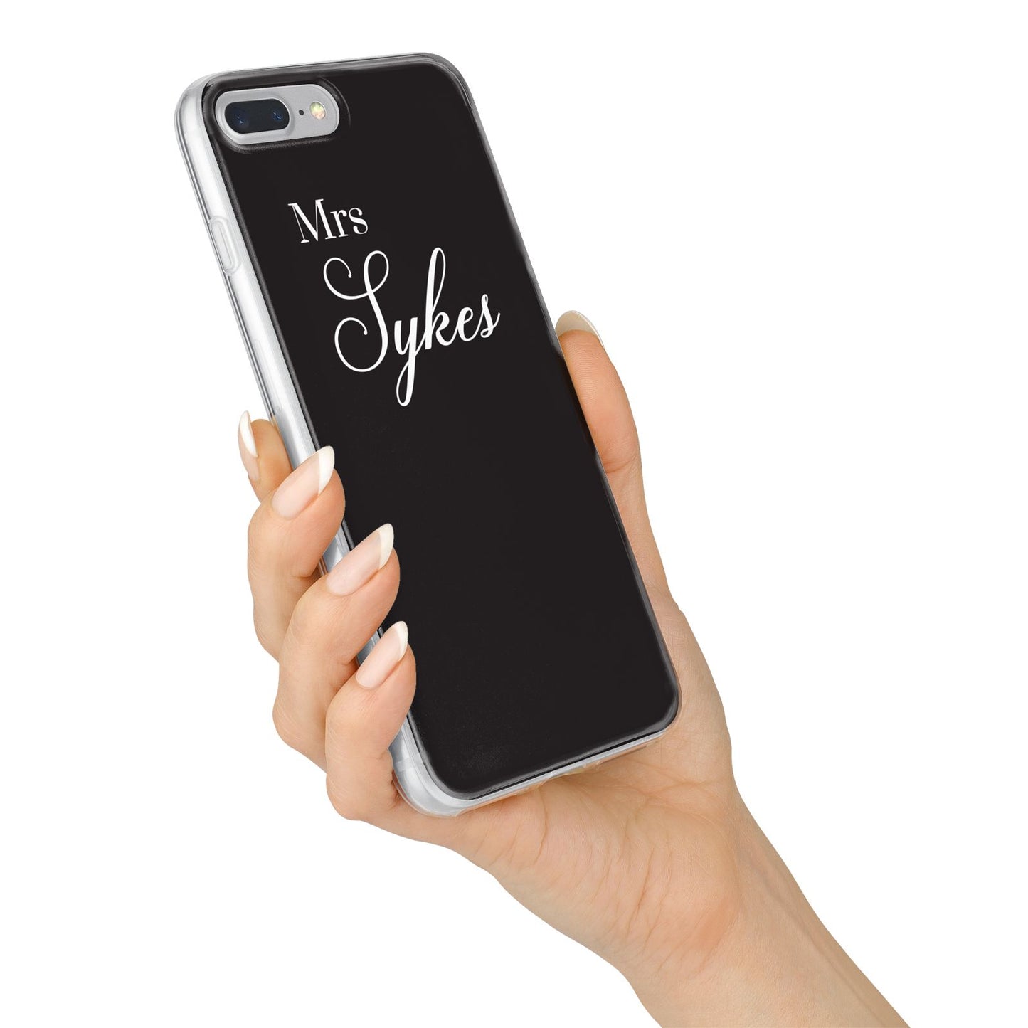 Personalised Mrs Or Mr Bride iPhone 7 Plus Bumper Case on Silver iPhone Alternative Image