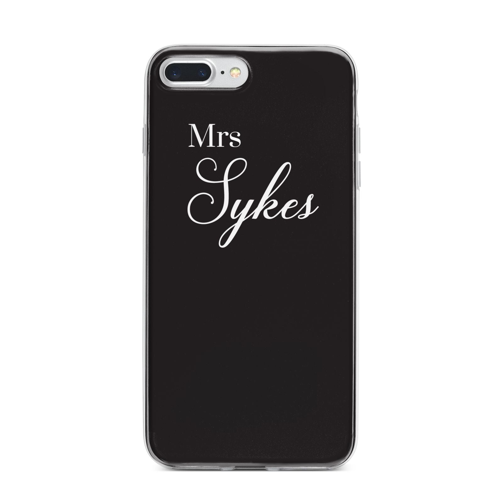 Personalised Mrs Or Mr Bride iPhone 7 Plus Bumper Case on Silver iPhone
