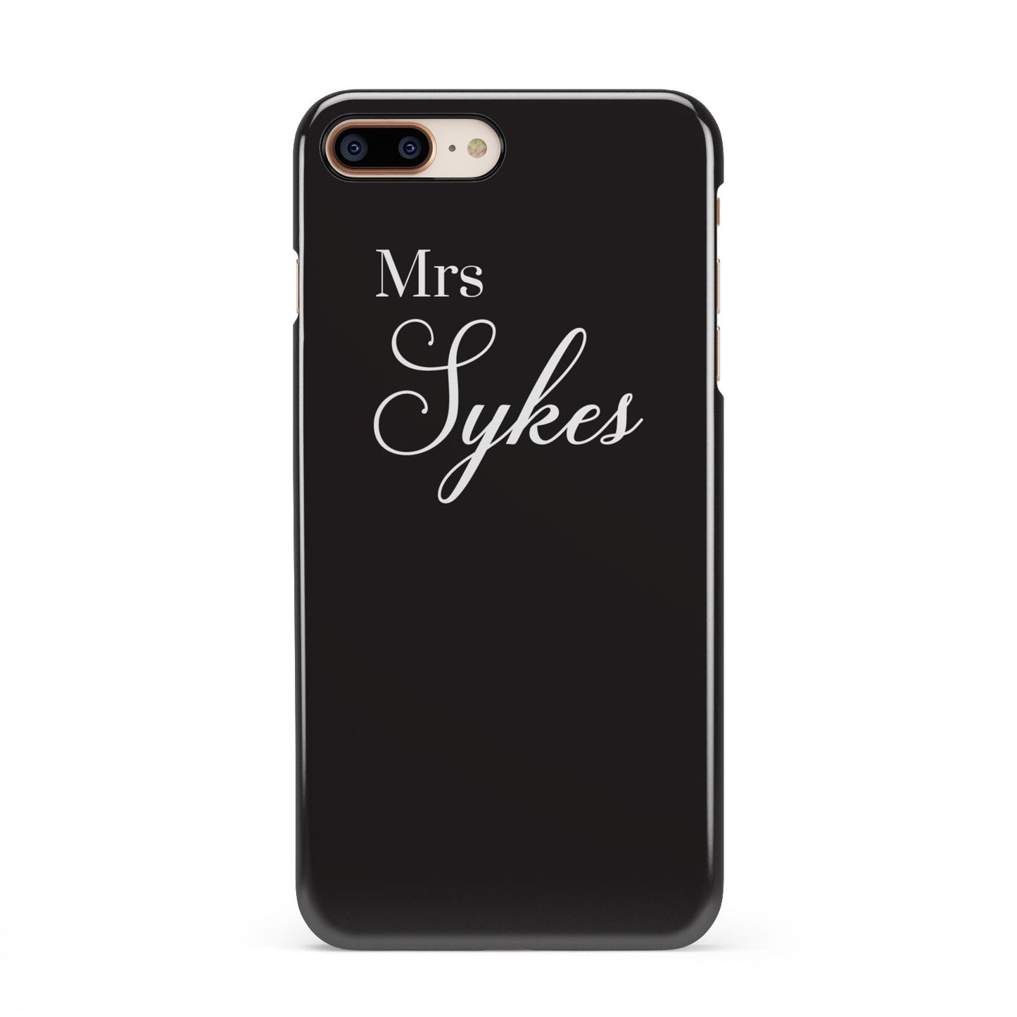 Personalised Mrs Or Mr Bride iPhone 8 Plus 3D Snap Case on Gold Phone
