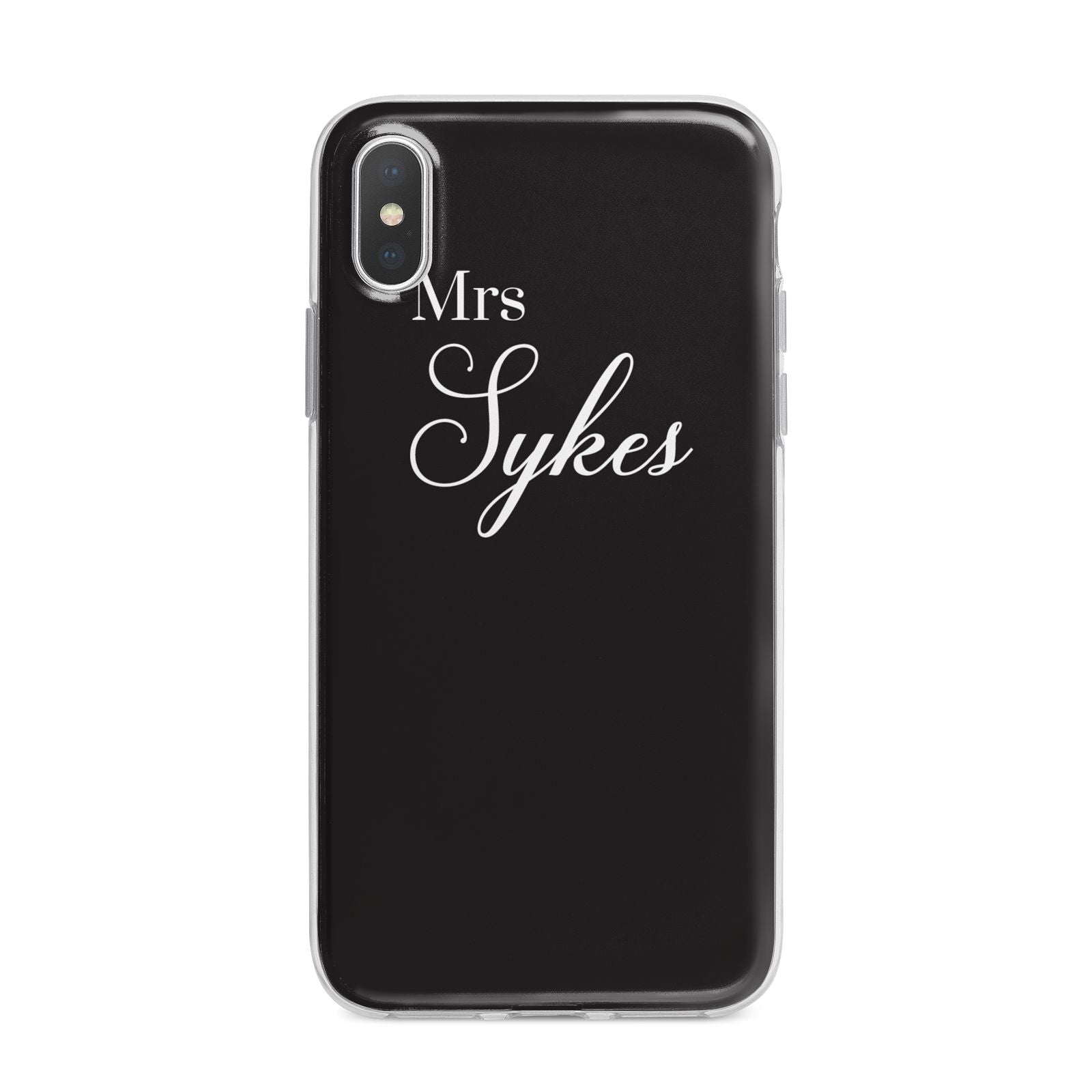 Personalised Mrs Or Mr Bride iPhone X Bumper Case on Silver iPhone Alternative Image 1