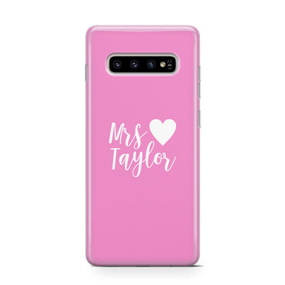 Personalised Mrs Samsung Galaxy S10 Case
