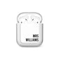 Personalised Mrs Surname AirPods Case