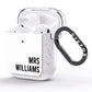 Personalised Mrs Surname AirPods Glitter Case Side Image