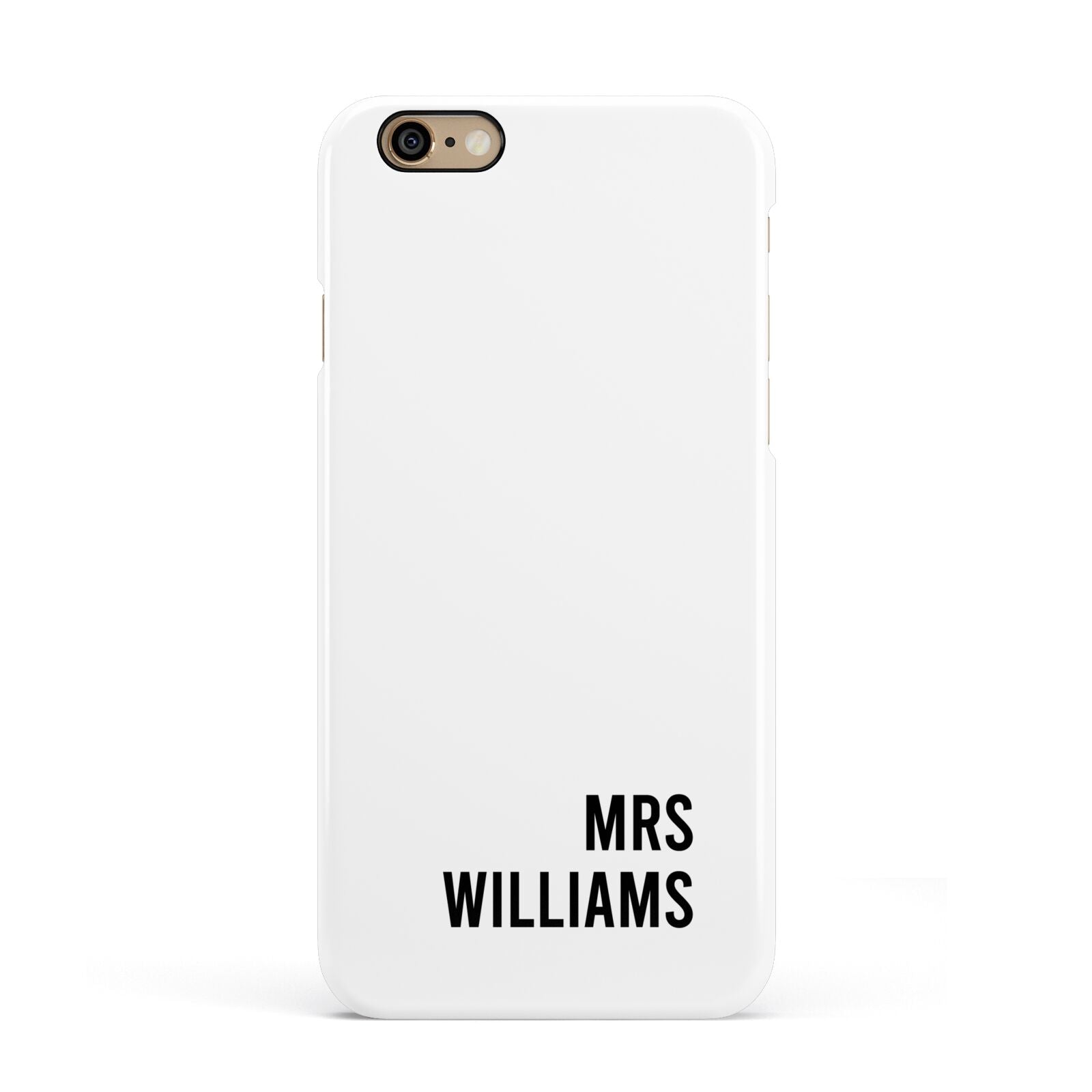 Personalised Mrs Surname Apple iPhone 6 3D Snap Case