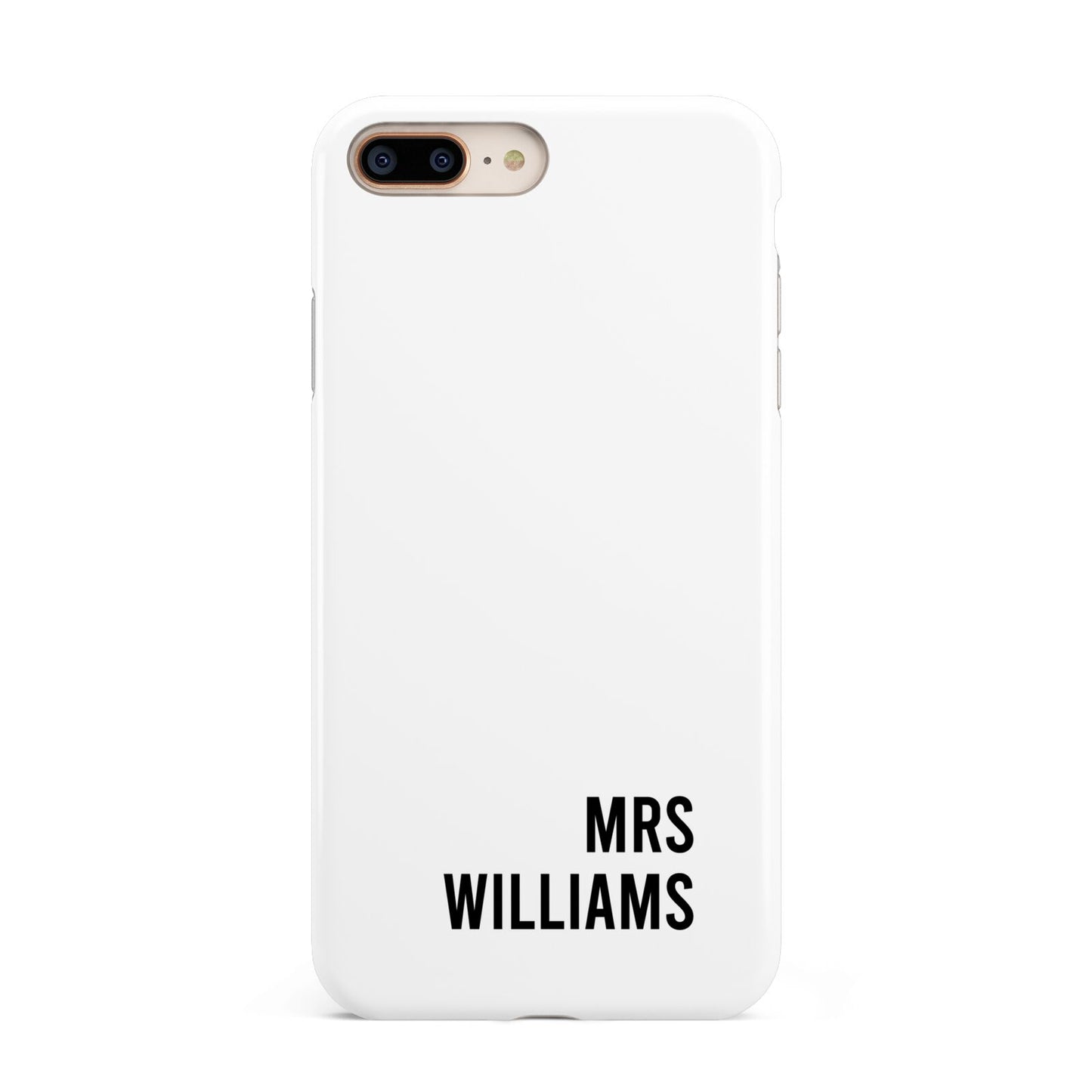 Personalised Mrs Surname Apple iPhone 7 8 Plus 3D Tough Case