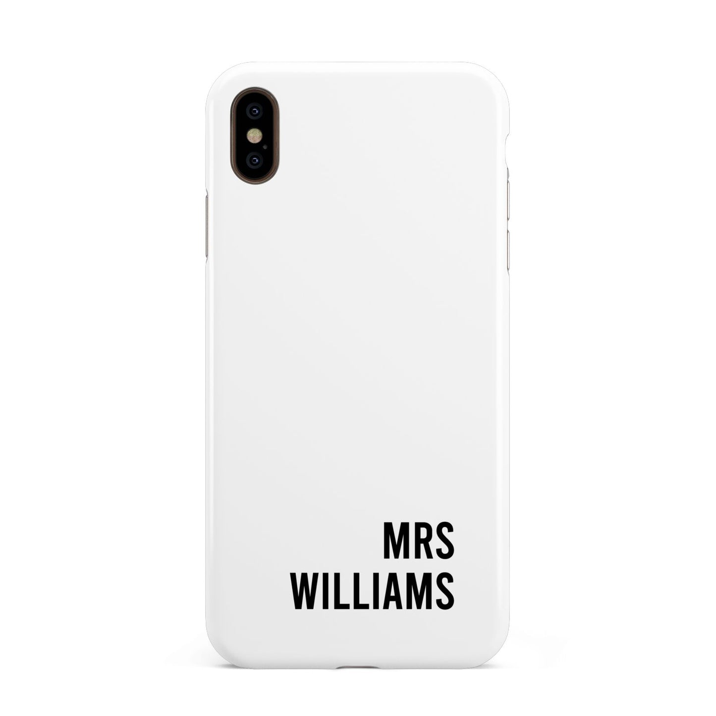 Personalised Mrs Surname Apple iPhone Xs Max 3D Tough Case