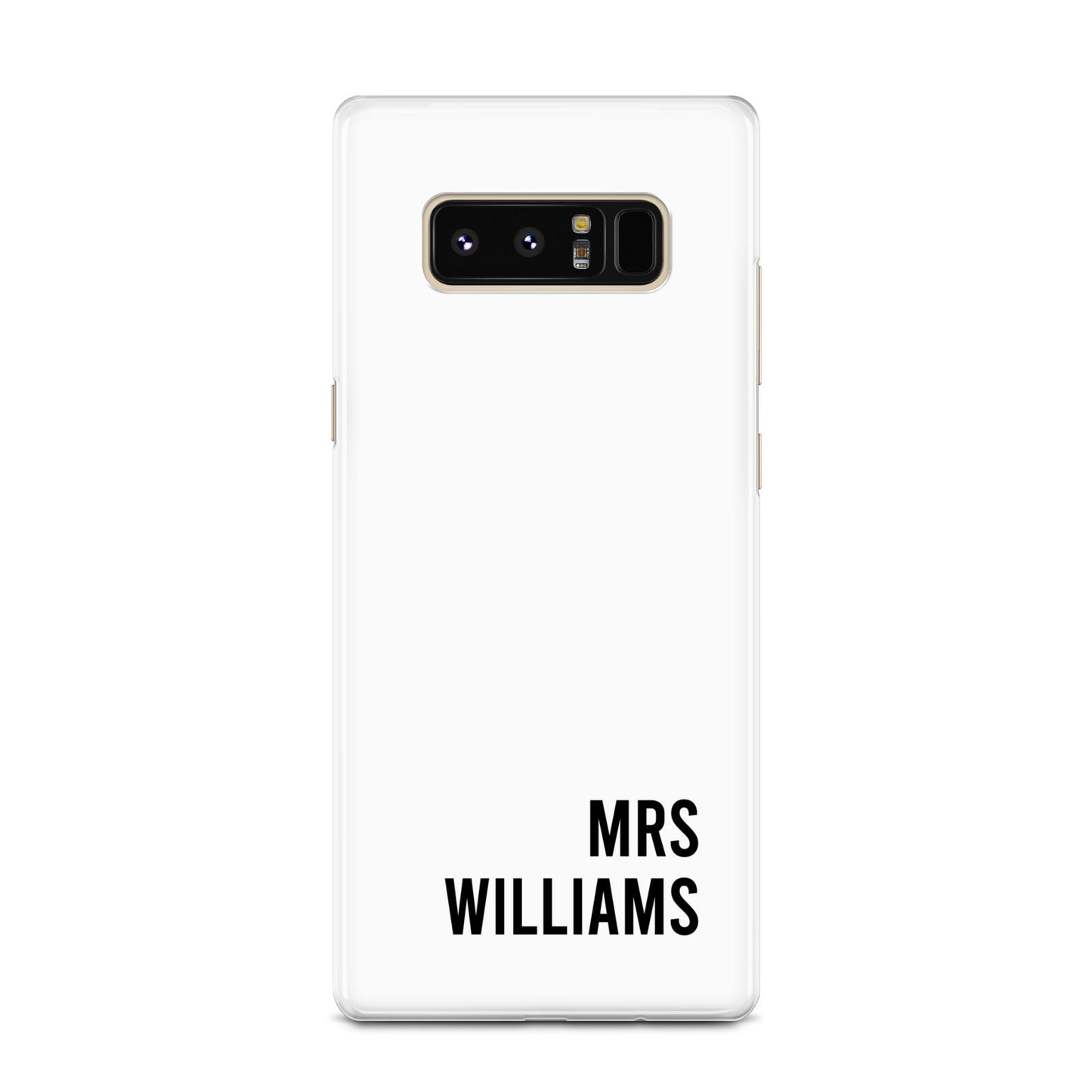 Personalised Mrs Surname Samsung Galaxy Note 8 Case