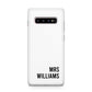 Personalised Mrs Surname Samsung Galaxy S10 Plus Case