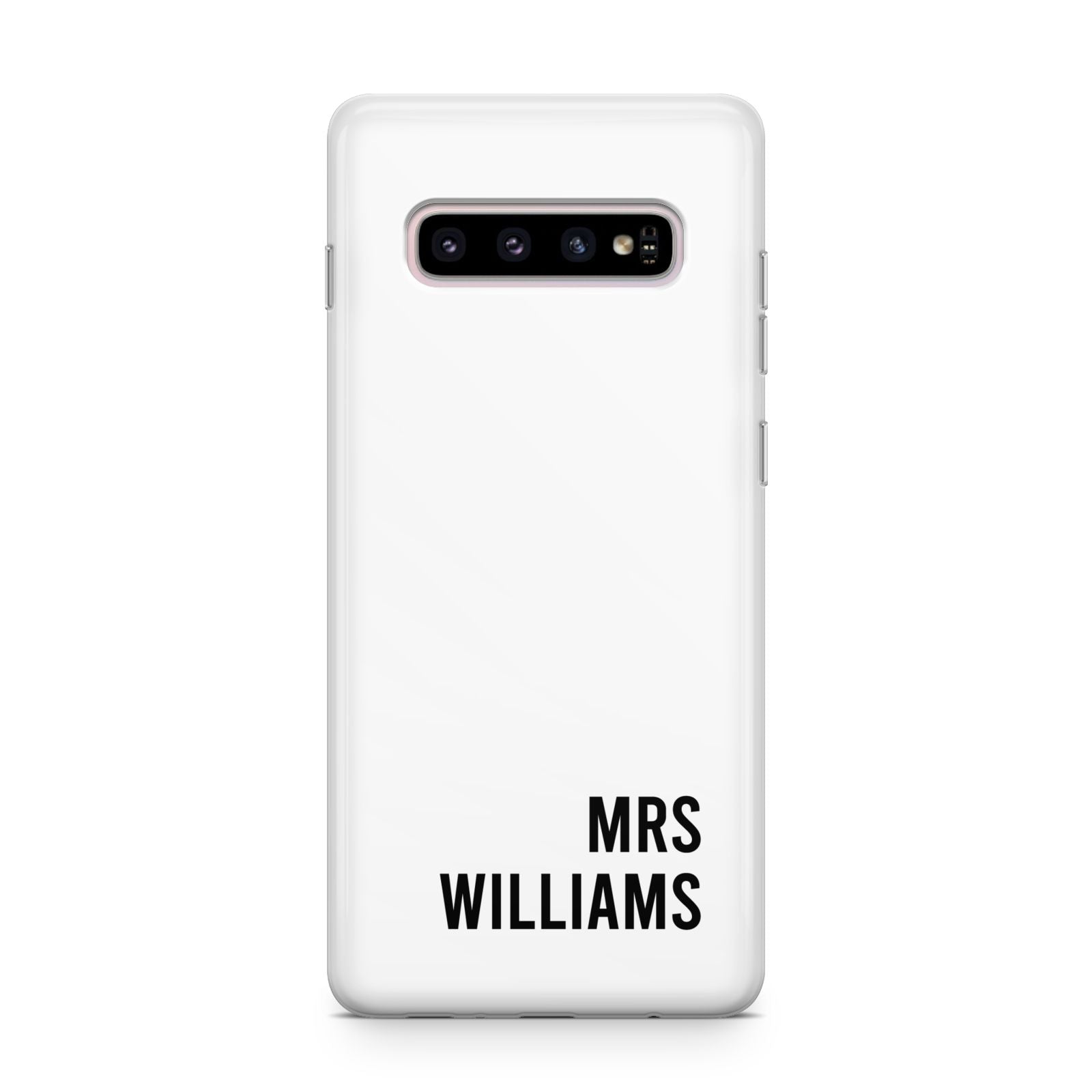 Personalised Mrs Surname Samsung Galaxy S10 Plus Case