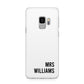 Personalised Mrs Surname Samsung Galaxy S9 Case