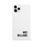 Personalised Mrs Surname iPhone 11 Pro 3D Snap Case