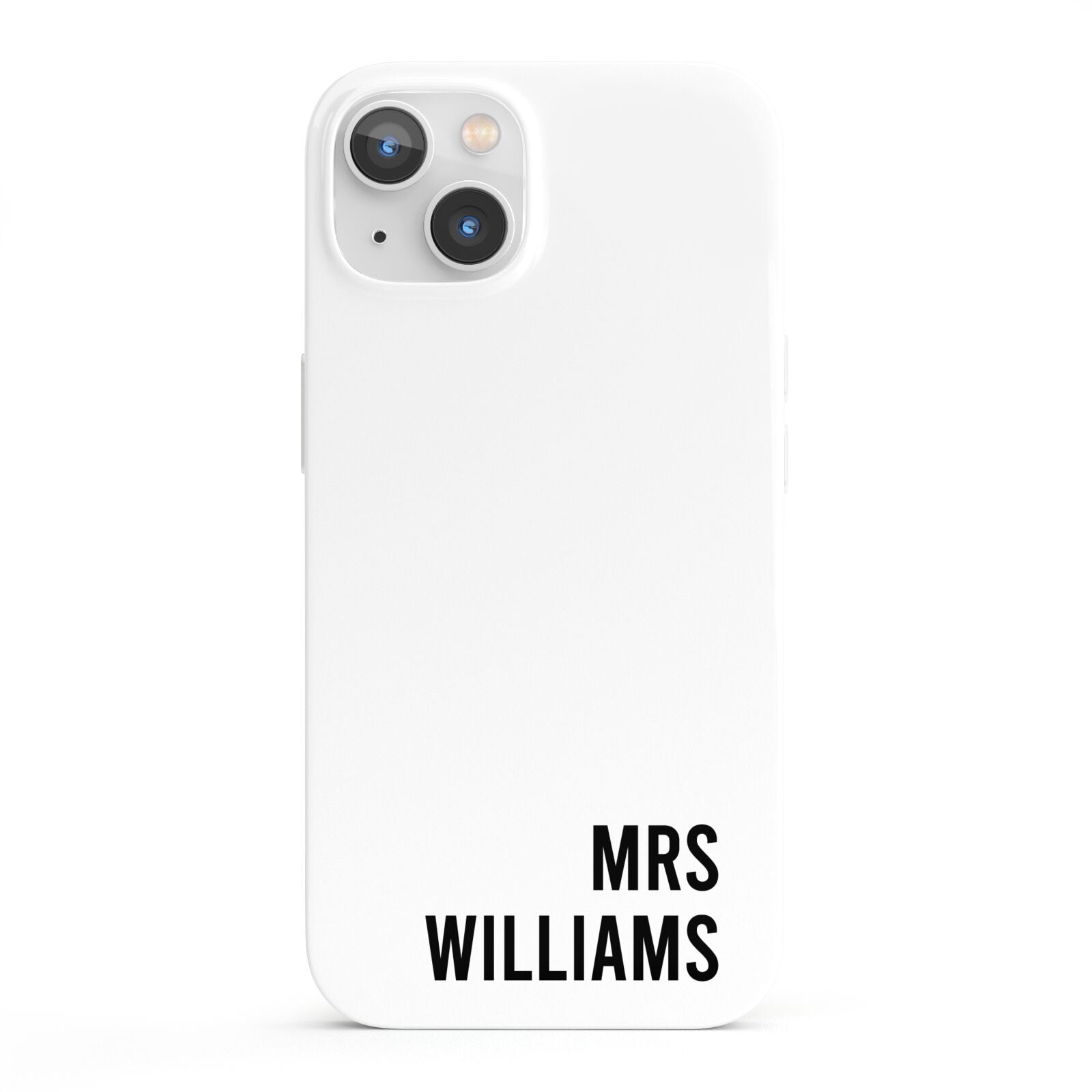Personalised Mrs Surname iPhone 13 Full Wrap 3D Snap Case