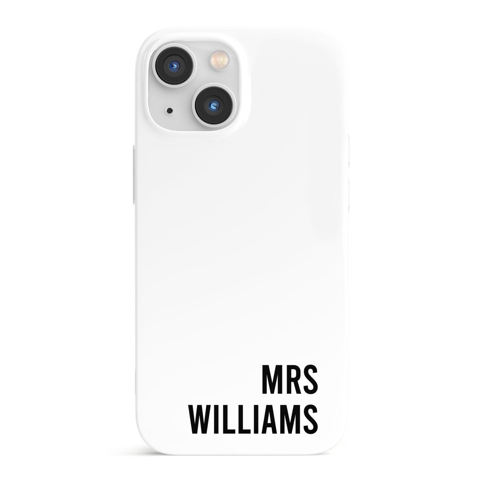 Personalised Mrs Surname iPhone 13 Mini Full Wrap 3D Snap Case