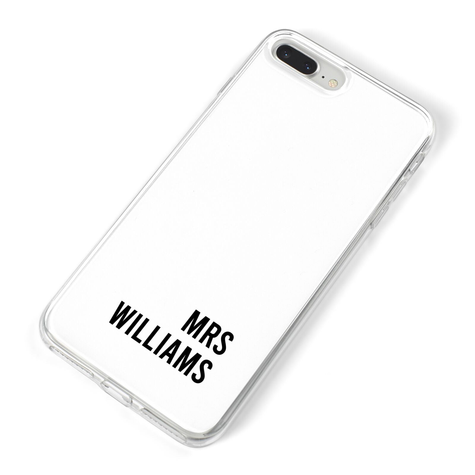 Personalised Mrs Surname iPhone 8 Plus Bumper Case on Silver iPhone Alternative Image