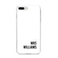 Personalised Mrs Surname iPhone 8 Plus Bumper Case on Silver iPhone