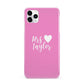 Personalised Mrs iPhone 11 Pro Max 3D Snap Case