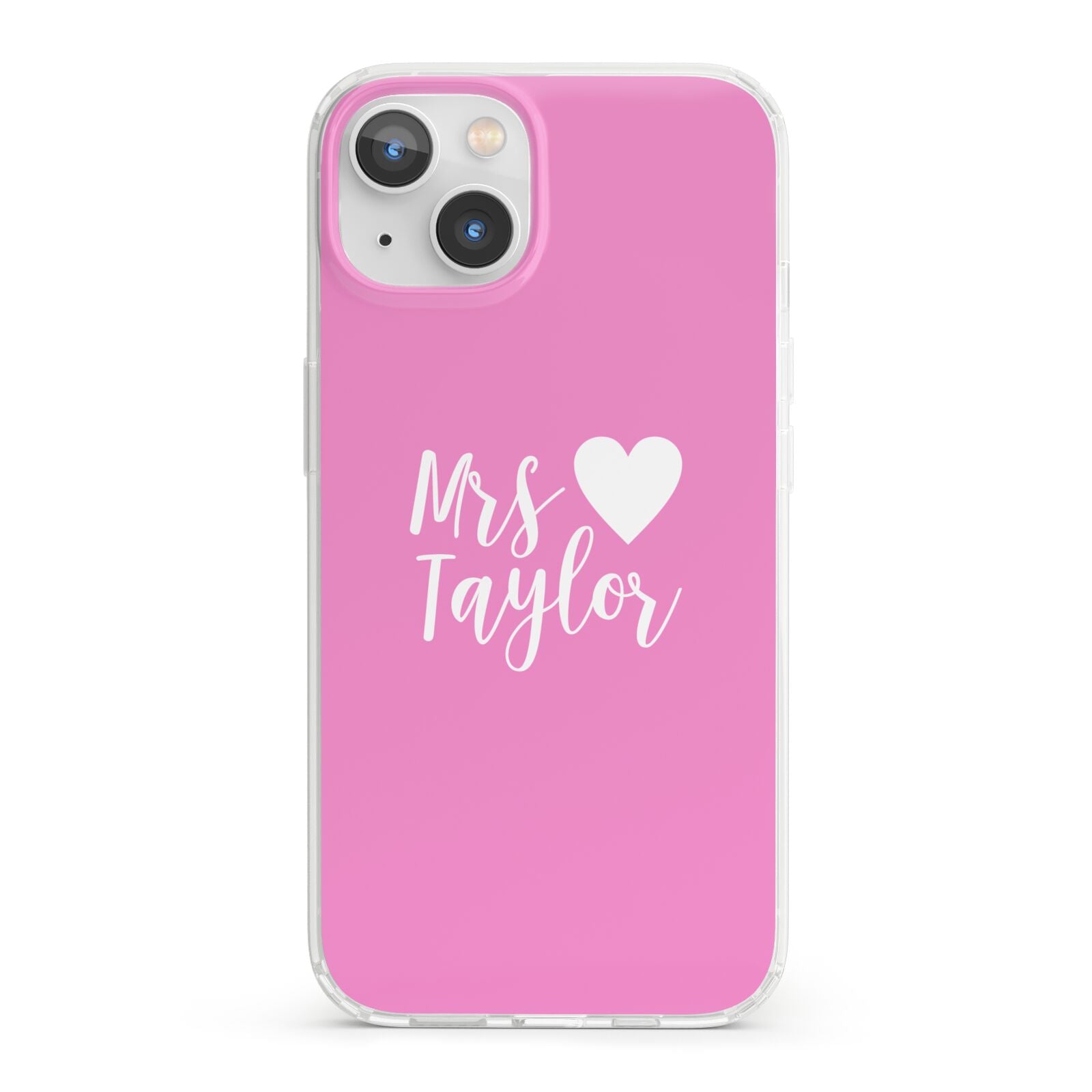 Personalised Mrs iPhone 13 Clear Bumper Case