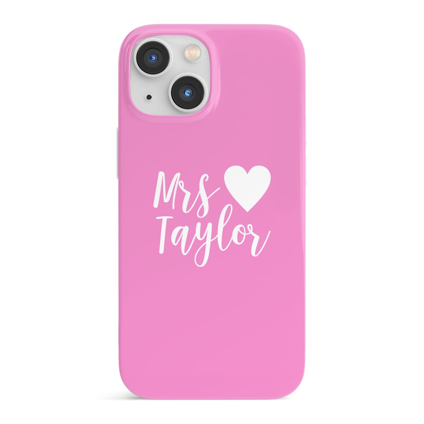 Personalised Mrs iPhone 13 Mini Full Wrap 3D Snap Case