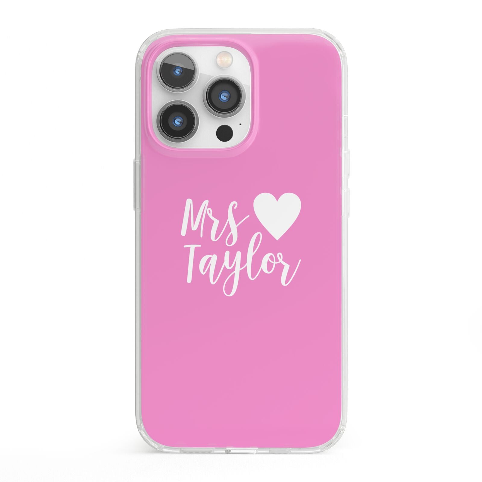Personalised Mrs iPhone 13 Pro Clear Bumper Case