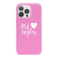 Personalised Mrs iPhone 13 Pro Full Wrap 3D Snap Case