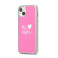 Personalised Mrs iPhone 14 Plus Glitter Tough Case Starlight Angled Image