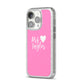 Personalised Mrs iPhone 14 Pro Glitter Tough Case Silver Angled Image