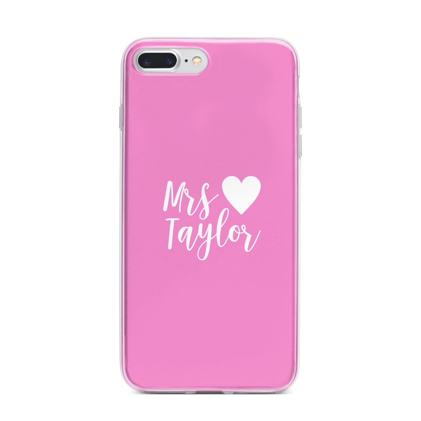 Personalised Mrs iPhone 7 Plus Bumper Case on Silver iPhone