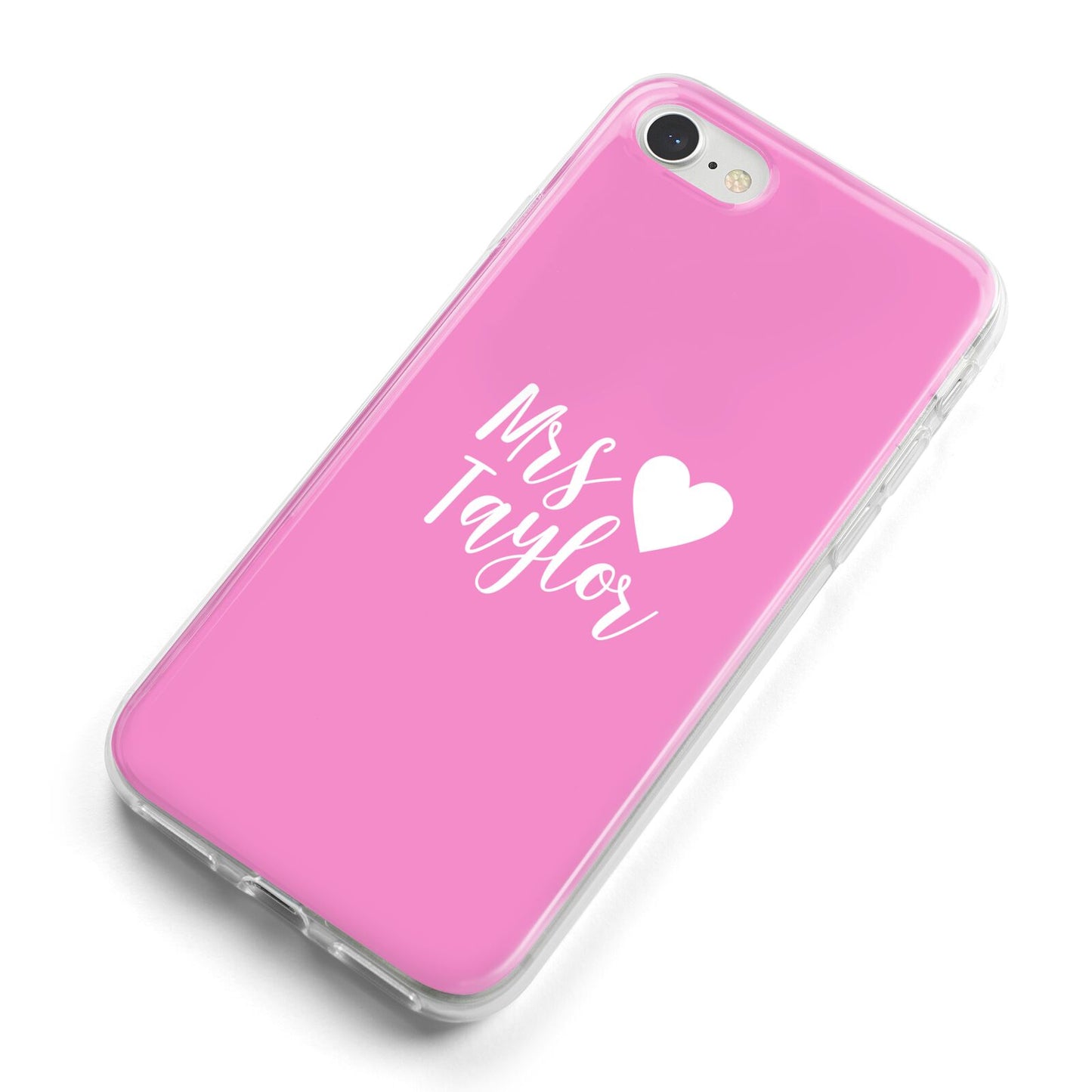 Personalised Mrs iPhone 8 Bumper Case on Silver iPhone Alternative Image